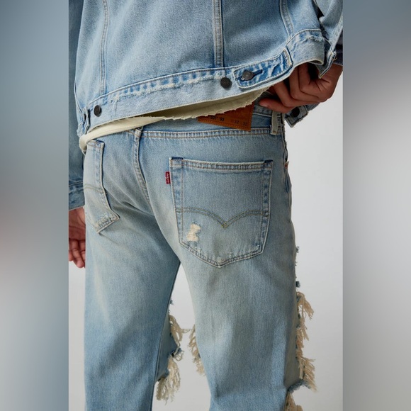 Levi’s 501 ’93 Destructed Straight Leg Jean 82943226 Vintage Denim New W Tags 31 - Picture 5 of 7